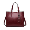pu leather solid Classic Structured Handbag Bag