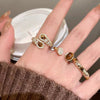 mocha brown serpentine Minimalist Statement Ring Accessory