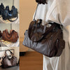 Retro Large Capacity Shoulder Bags Autumn And Winter Zipper Crossbody Bag For Women Handbags